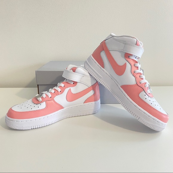 Custom Nike Air Force 1 Mids Light Pink - Picture 10 of 10
